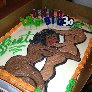 Illustration for article titled Brent Grimes Got A Very NSFW Cake For His 30th Birthday